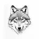 gray wolf tattoo design idea