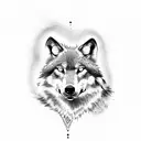 gray wolf tattoo design idea