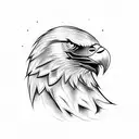 Serbian eagle and a wolf  tattoo design idea