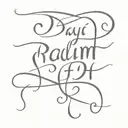 Psalm 23:4 script writing tattoo design idea