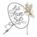 Psalm 23:4 script writing tattoo design idea