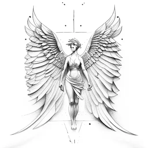 Winged Victory of Samothrace tattoo design idea