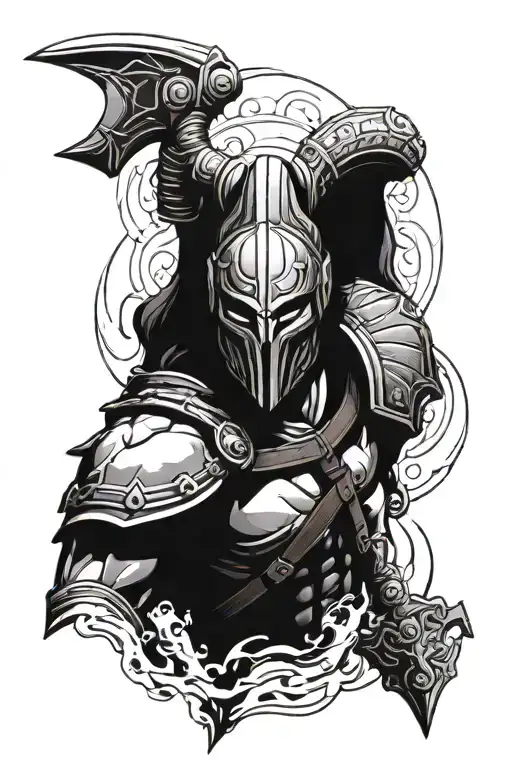 ares god of war tattoo design idea