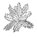 spruce tree at front of house tattoo design idea