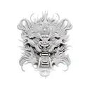 Foo Dog tattoo design idea