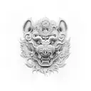 Foo Dog tattoo design idea