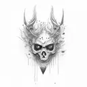 a knife that rips through the skin with blood drops at the end tattoo design idea