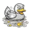 rubber duck my demons can swim  tattoo design idea