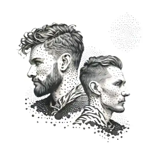 two brothers whose father died tattoo design idea