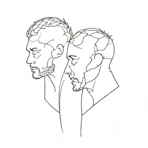 two brothers whose father died tattoo design idea