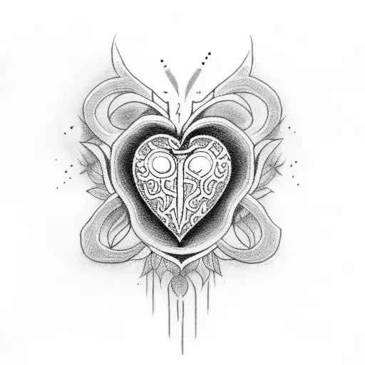 Sacred Heart tattoo design idea