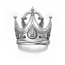 scroll wearing a crown written "Zachary-19/09/23" tattoo design idea