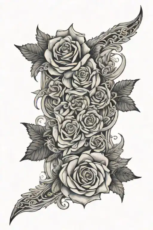 Name Tattoo sleeve tattoo design idea