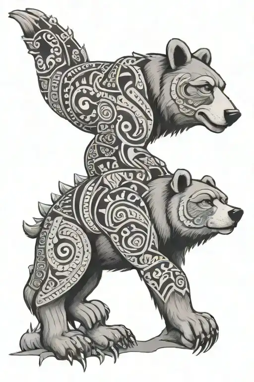 brother bear brother totem pole tattoo design idea