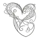 heart Initials tattoo design idea