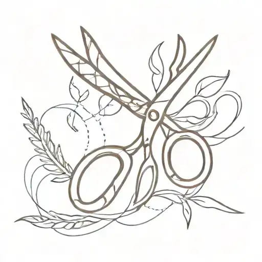 scissors tattoo design idea