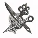 scissors tattoo design idea