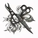 scissors tattoo design idea