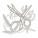 scissors tattoo design idea