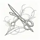 scissors tattoo design idea