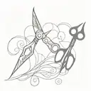 scissors tattoo design idea