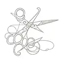 scissors tattoo design idea