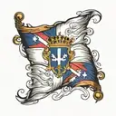 dominican flag tattoo design idea