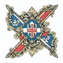 dominican flag tattoo design idea