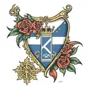 dominican flag tattoo design idea