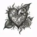 broken heart betrayal tattoo design idea