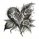 broken heart betrayal tattoo design idea