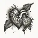 broken heart betrayal tattoo design idea