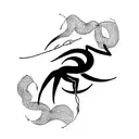 skorpion & steinbock als sternzeichen tattoo design idea