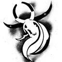 skorpion & steinbock als sternzeichen tattoo design idea
