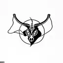 skorpion & steinbock als sternzeichen tattoo design idea