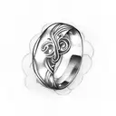 wedding rings for the finger tattoo design idea