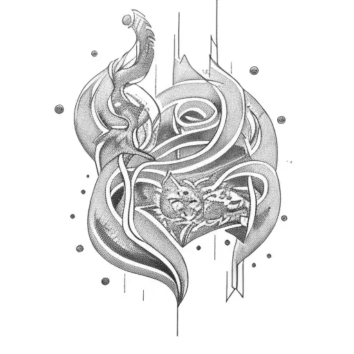 ekg i love you more tattoo design idea