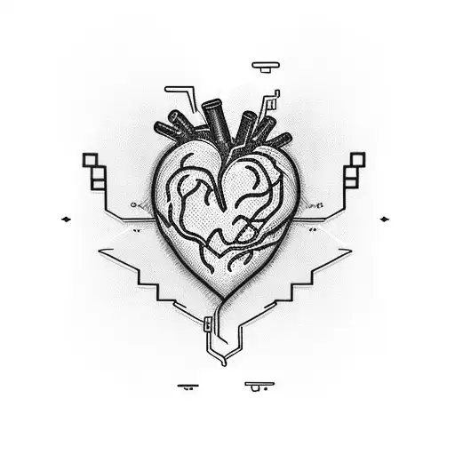 EKG heart rhythm with 'I love you more' written in the pattern tattoo design idea
