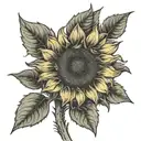 Sunflower, but the stem is looks like a semi colon, with bees flying around it  tattoo design idea