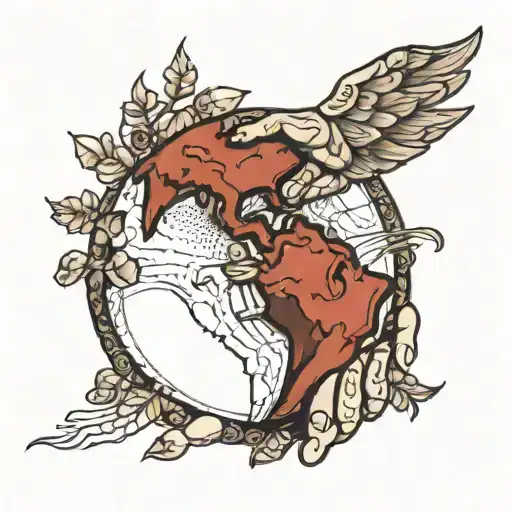 whole world in his hands holding tattoo design idea