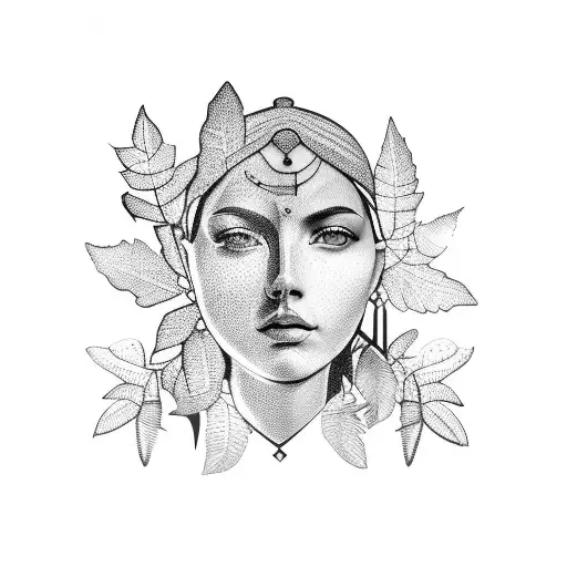 Athena, olive-tree leaves, sleeve tattoo tattoo design idea
