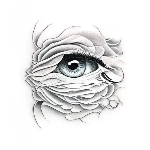 mirror reflection tattoo design idea