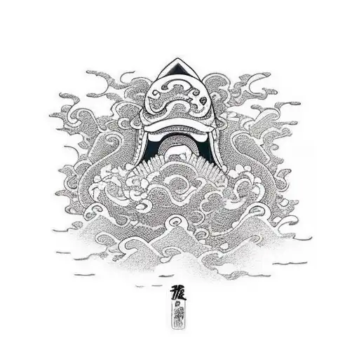 surfing tattoo design idea