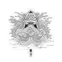 surfing tattoo design idea