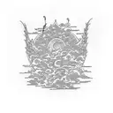 surfing tattoo design idea