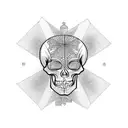 skeleton key tattoo design idea