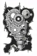 Drilling bottom hole tattoo design idea