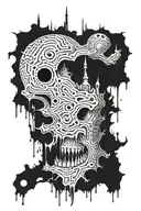 Drilling bottom hole tattoo design idea