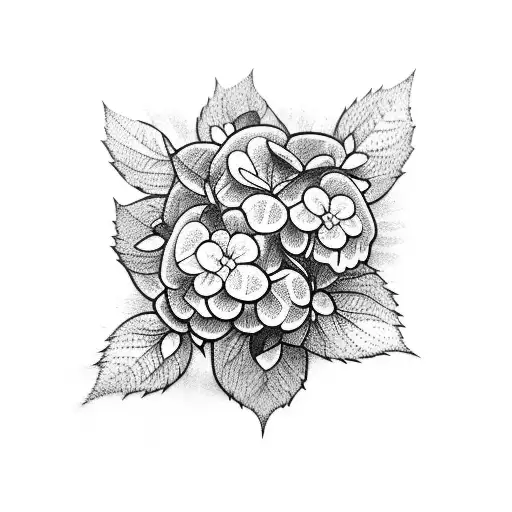hydrangea tattoo design idea