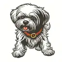 bichon frise dog  tattoo design idea